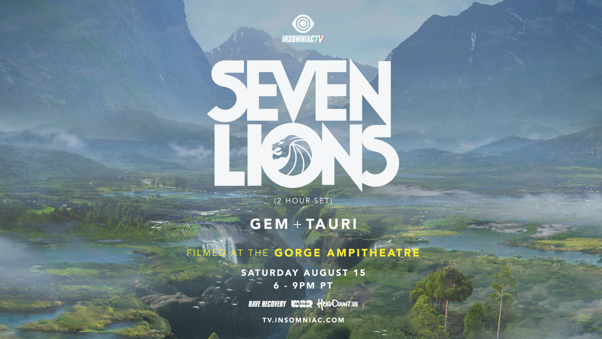 Seven Lions 2-hour live stream performance flyer. 